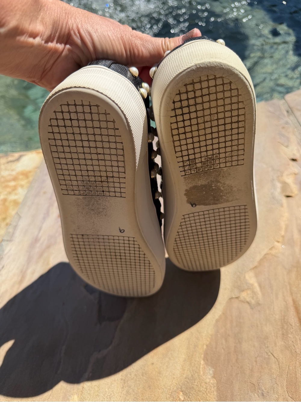 Steve Madden Black Pearl Bee Embroidered Slip-On Sneakers - Picture 6 of 8